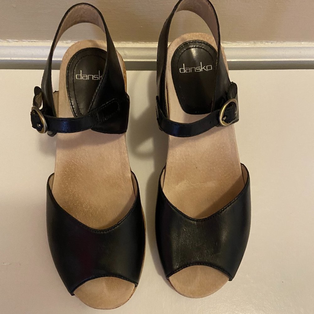 Dansko Charlotte Full Grain Sandal Black Size 39